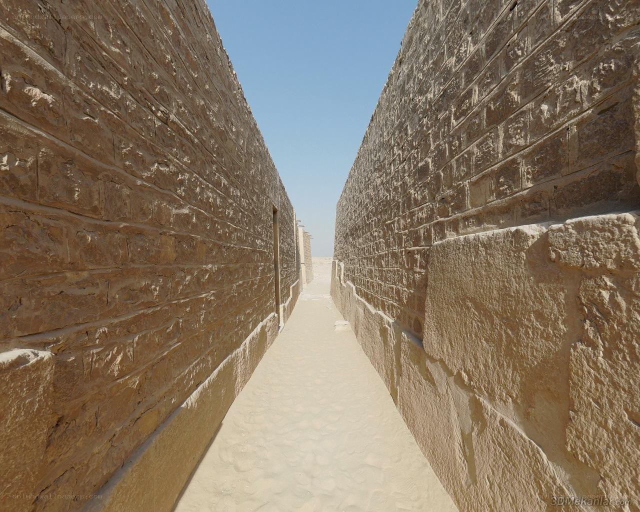 ancient stone corridor