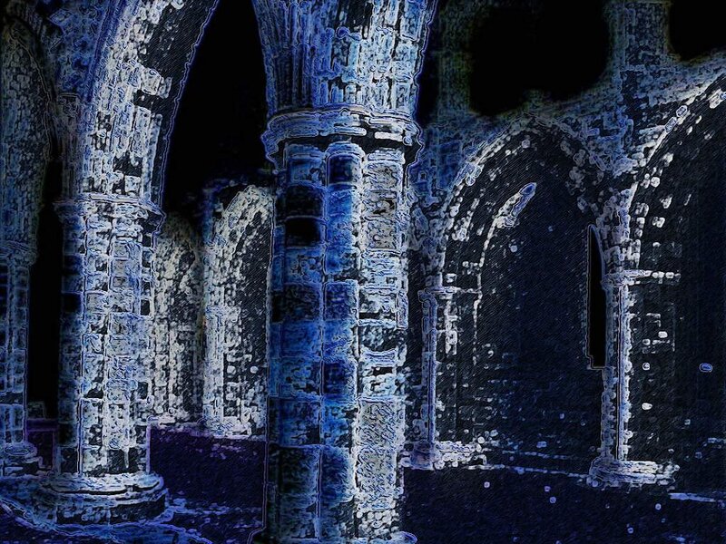 ancient stone crypt interior