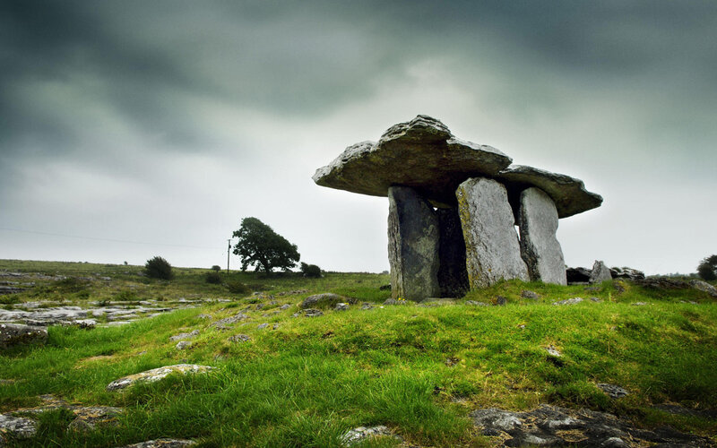 Ancient stone dolmen in Ireland