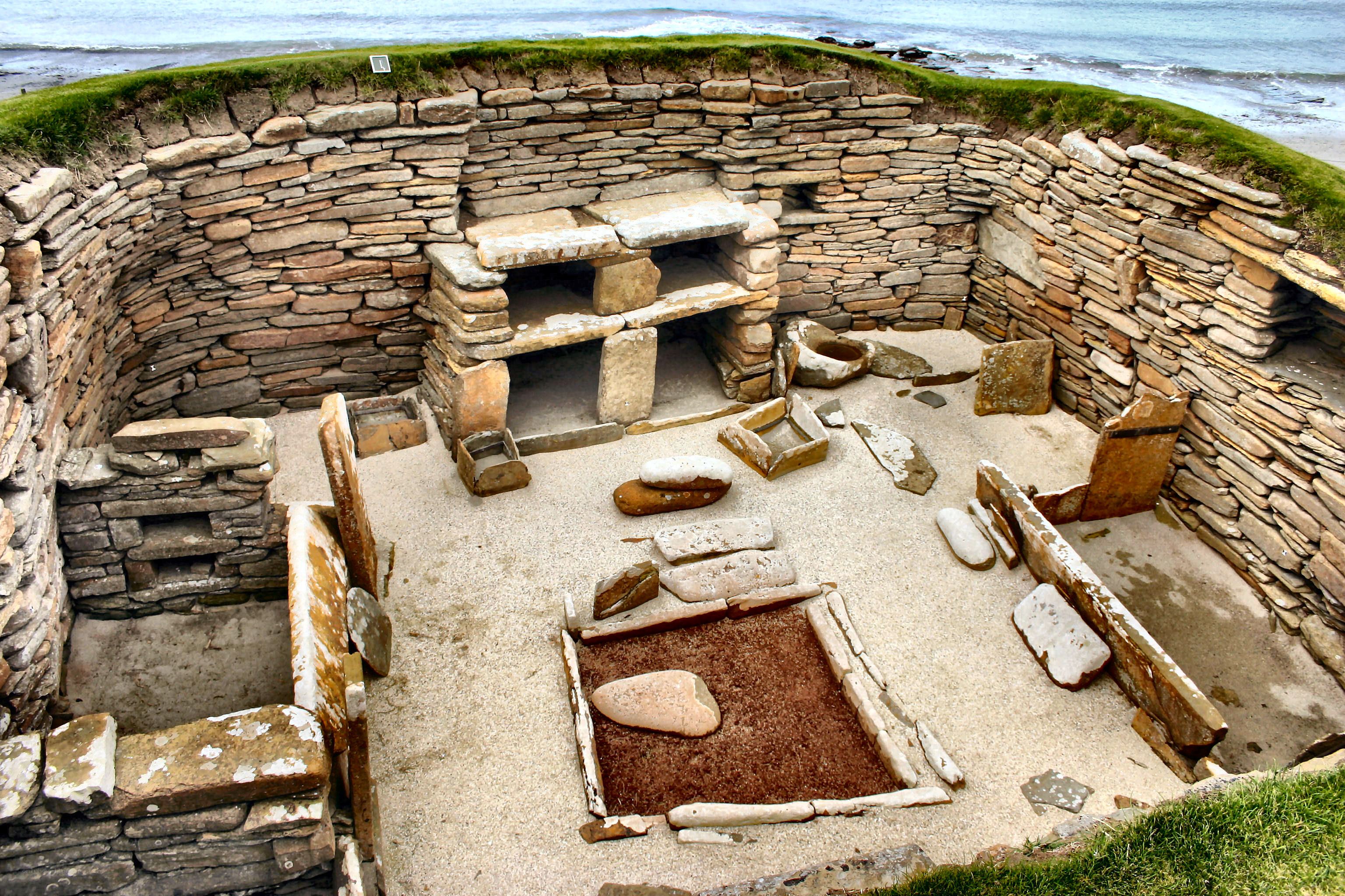 Ancient stone dwelling interior
