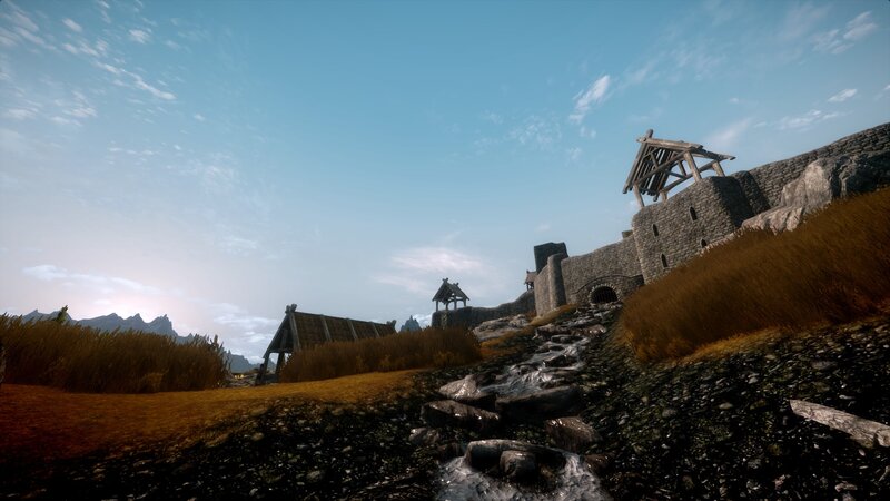 Ancient Stone Fortress — Blue, Serene, Morning, 3d Render