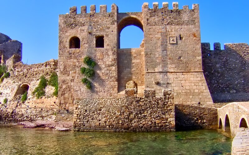 Ancient Stone Fortress — Blue, Serene