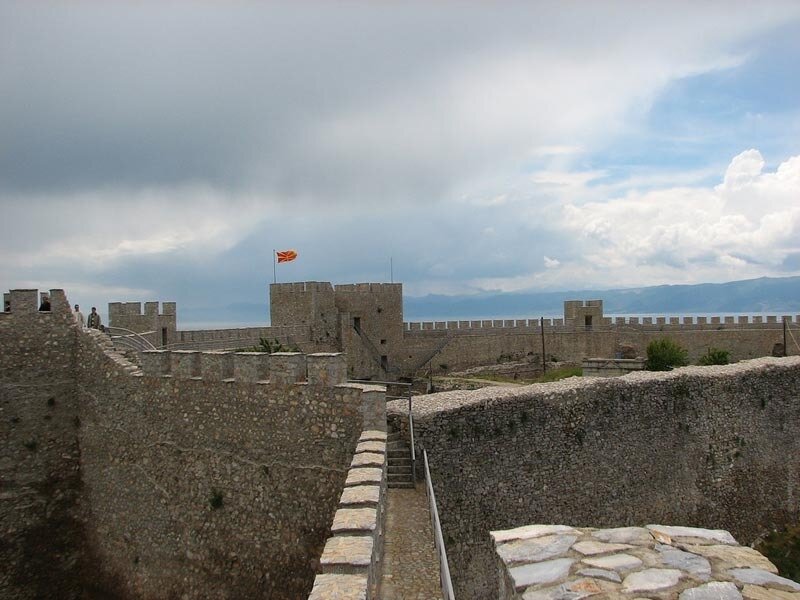 ancient stone fortress by the sea