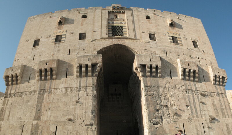 ancient stone fortress gate