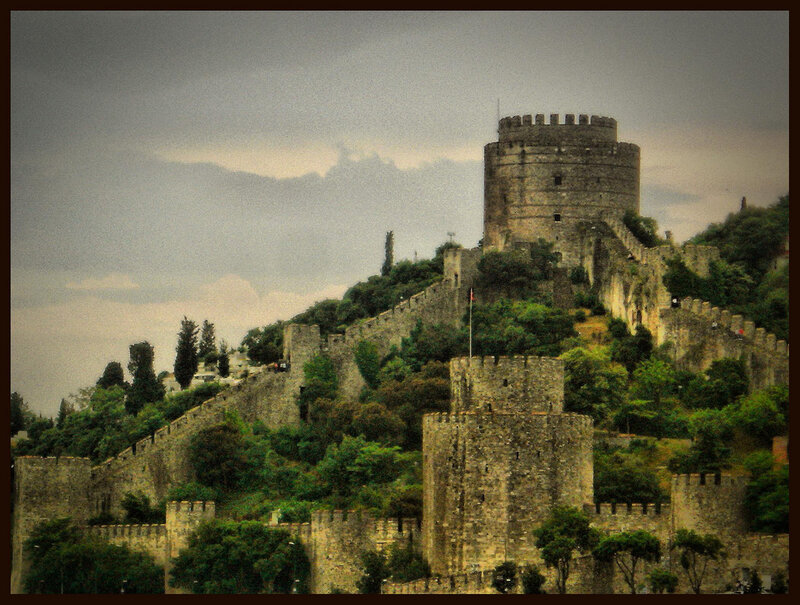 Ancient Stone Fortress — Gray, Dramatic, Photograph