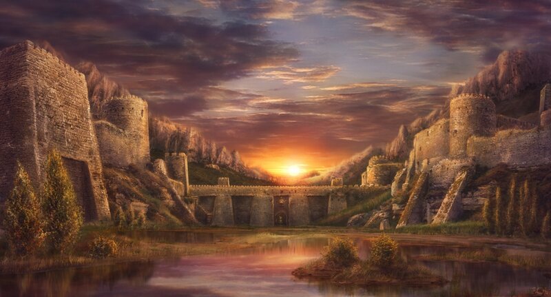 Ancient Stone Fortress — Orange