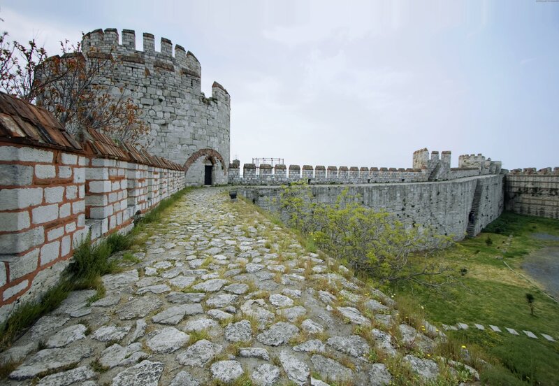 ancient stone fortress wall