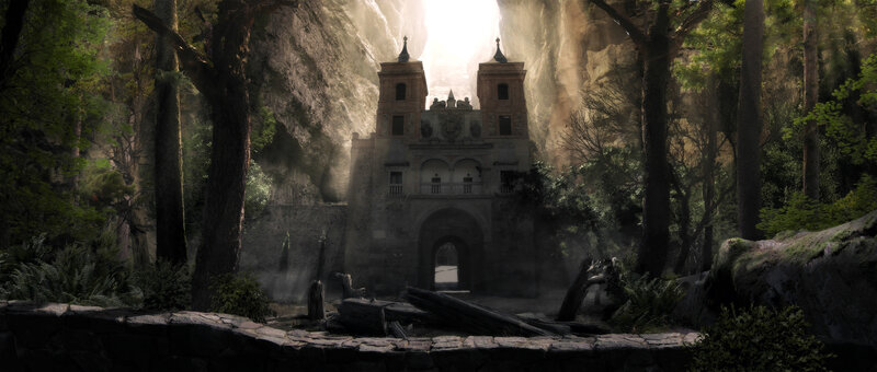 Ancient Stone Gate — Green