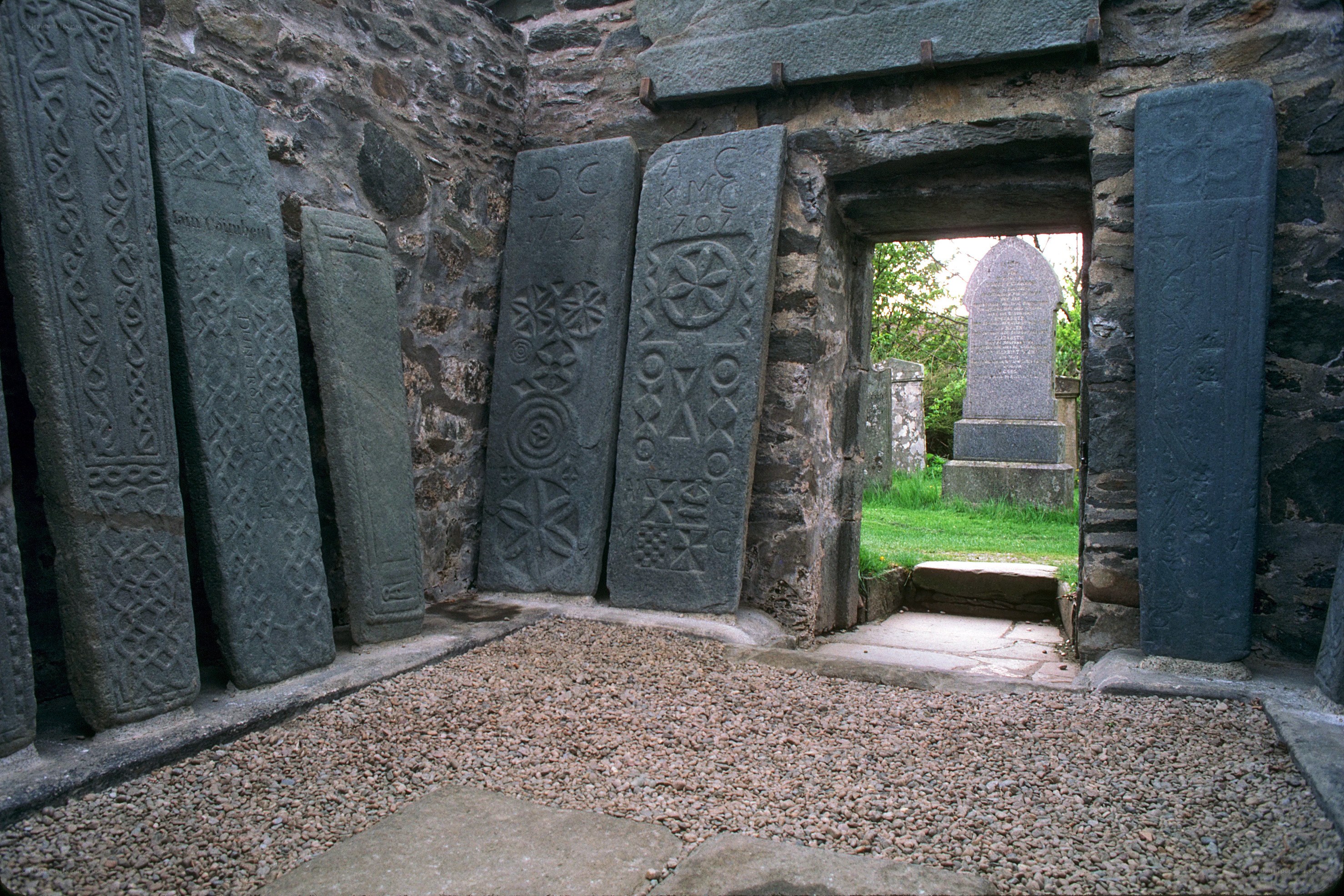ancient stone grave markers