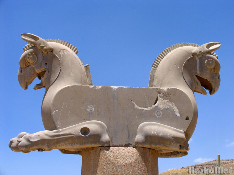 Ancient stone griffin statue