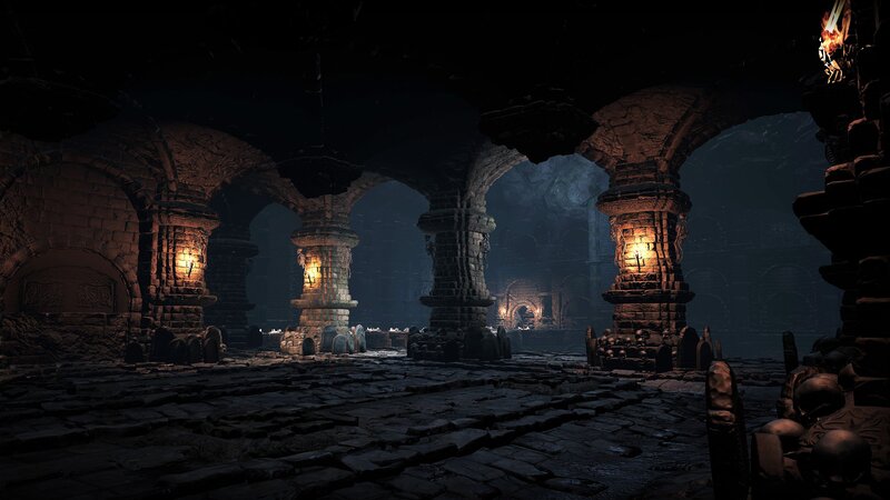 Ancient Stone Hall — Brown, Dark, Mysterious