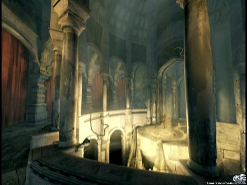ancient stone hall interior