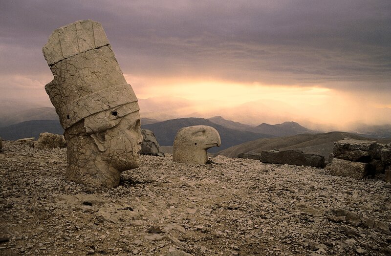 Ancient Stone Heads — Gray