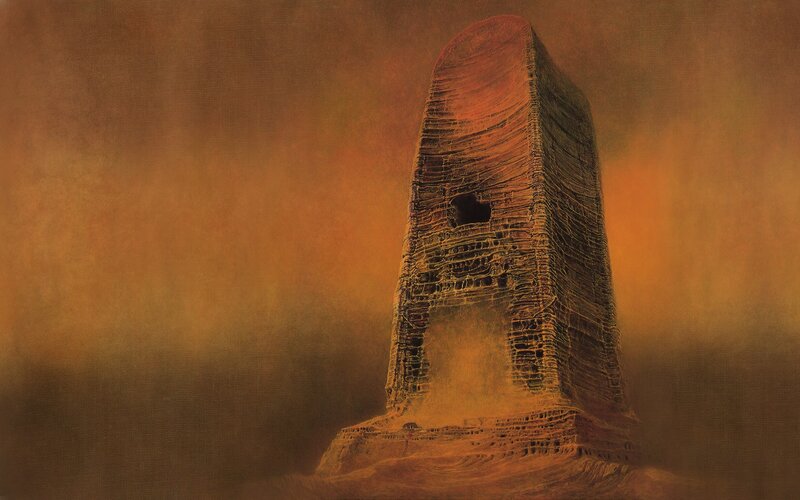 ancient stone monolith