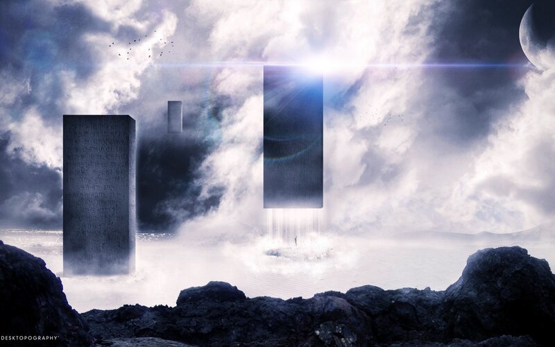 Ancient Stone Monoliths — Gray
