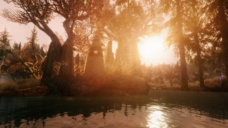 Ancient Stone Monument — Golden