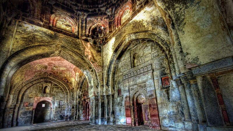 Ancient Stone Mosque Interior