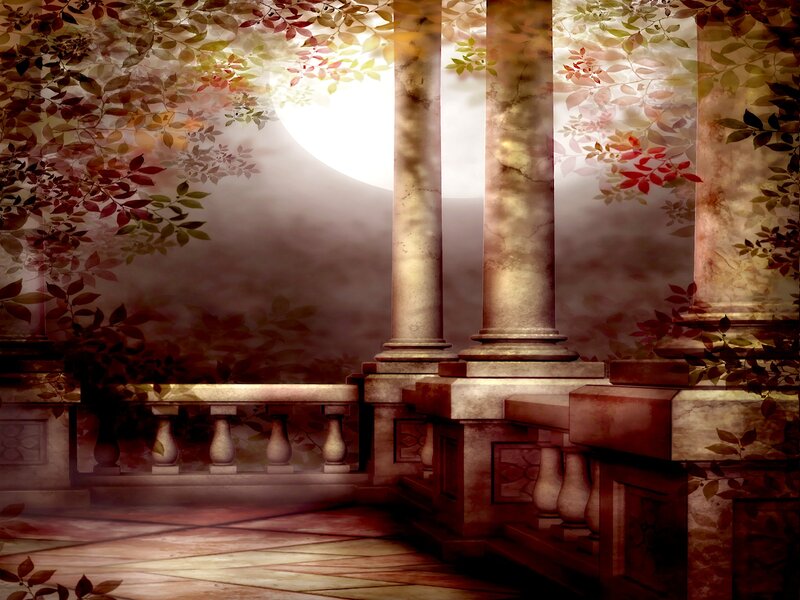 Ancient Stone Pillars — Brown, Serene