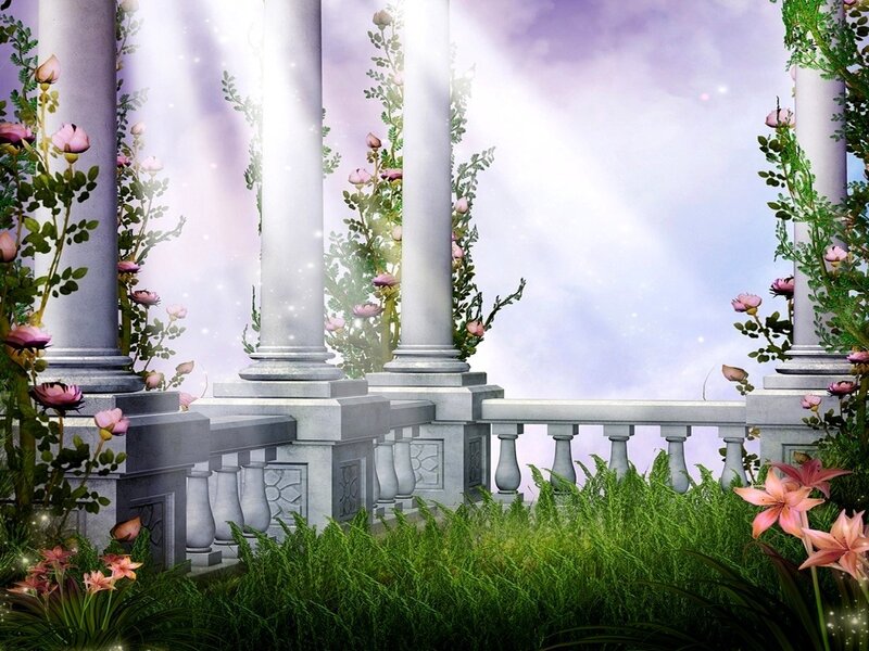Ancient Stone Pillars — Green