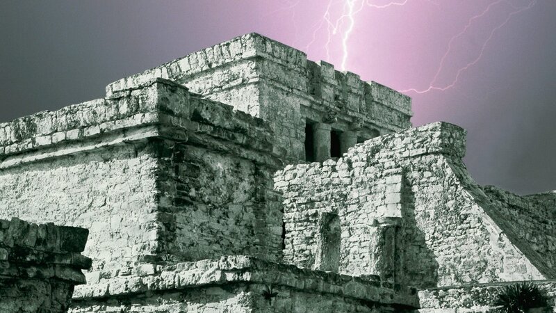 Ancient Stone Pyramid — Gray, Dramatic