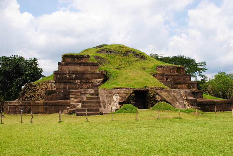 Ancient Stone Pyramid — Green