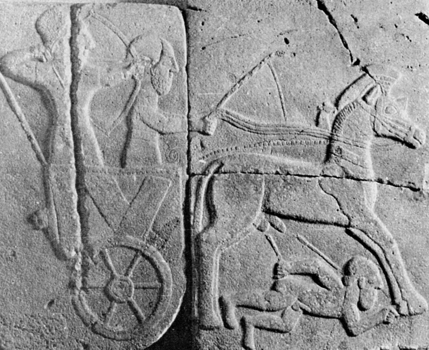 Ancient stone relief carving