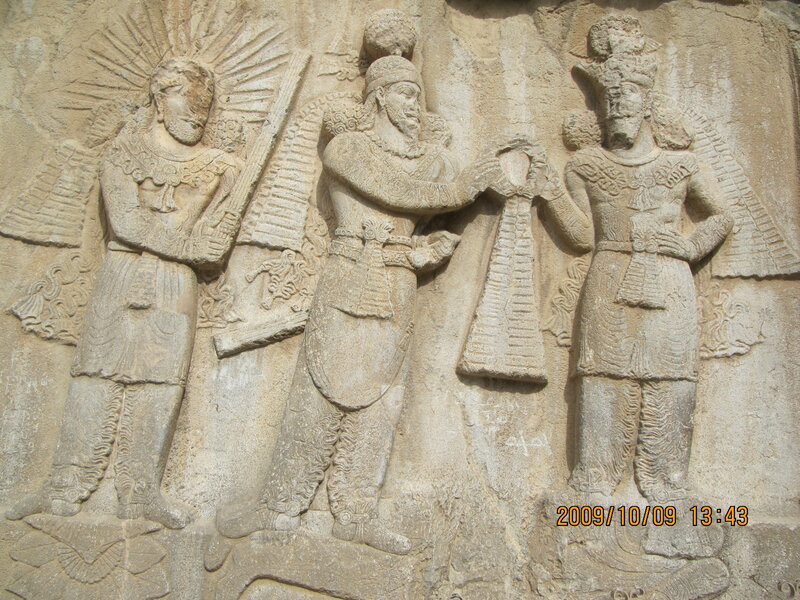 Ancient Stone Relief Carving — Beige