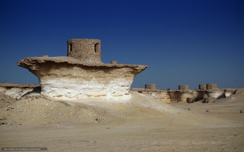 Ancient Stone Ruins — Blue, Arid