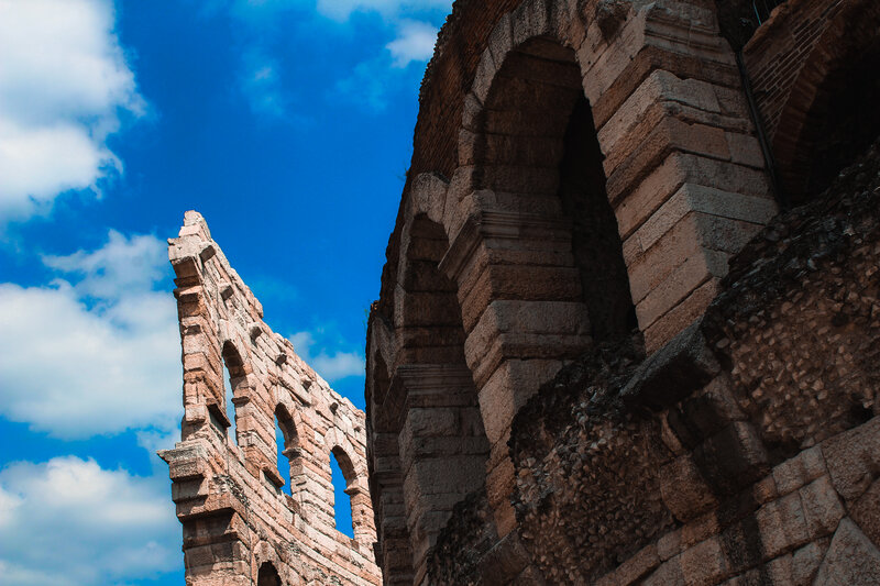 Ancient Stone Ruins — Blue, Dramatic, Afternoon