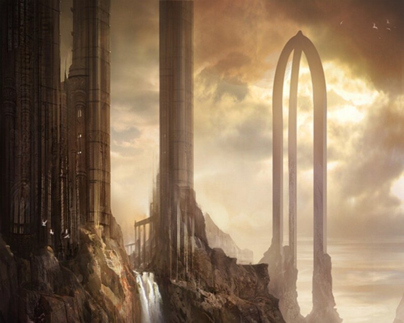 Ancient Stone Ruins — Brown, Dramatic