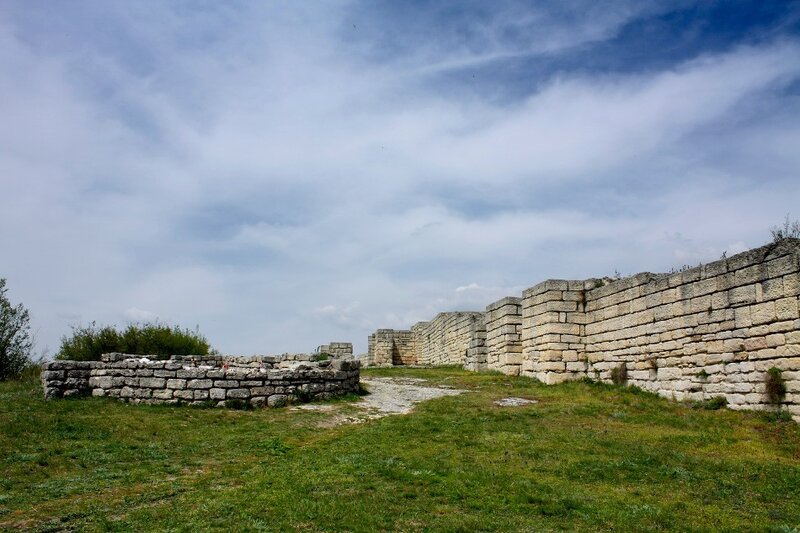 Ancient Stone Ruins — Green, Serene, Afternoon, Photograph, Stone Walls, Grass, Sky