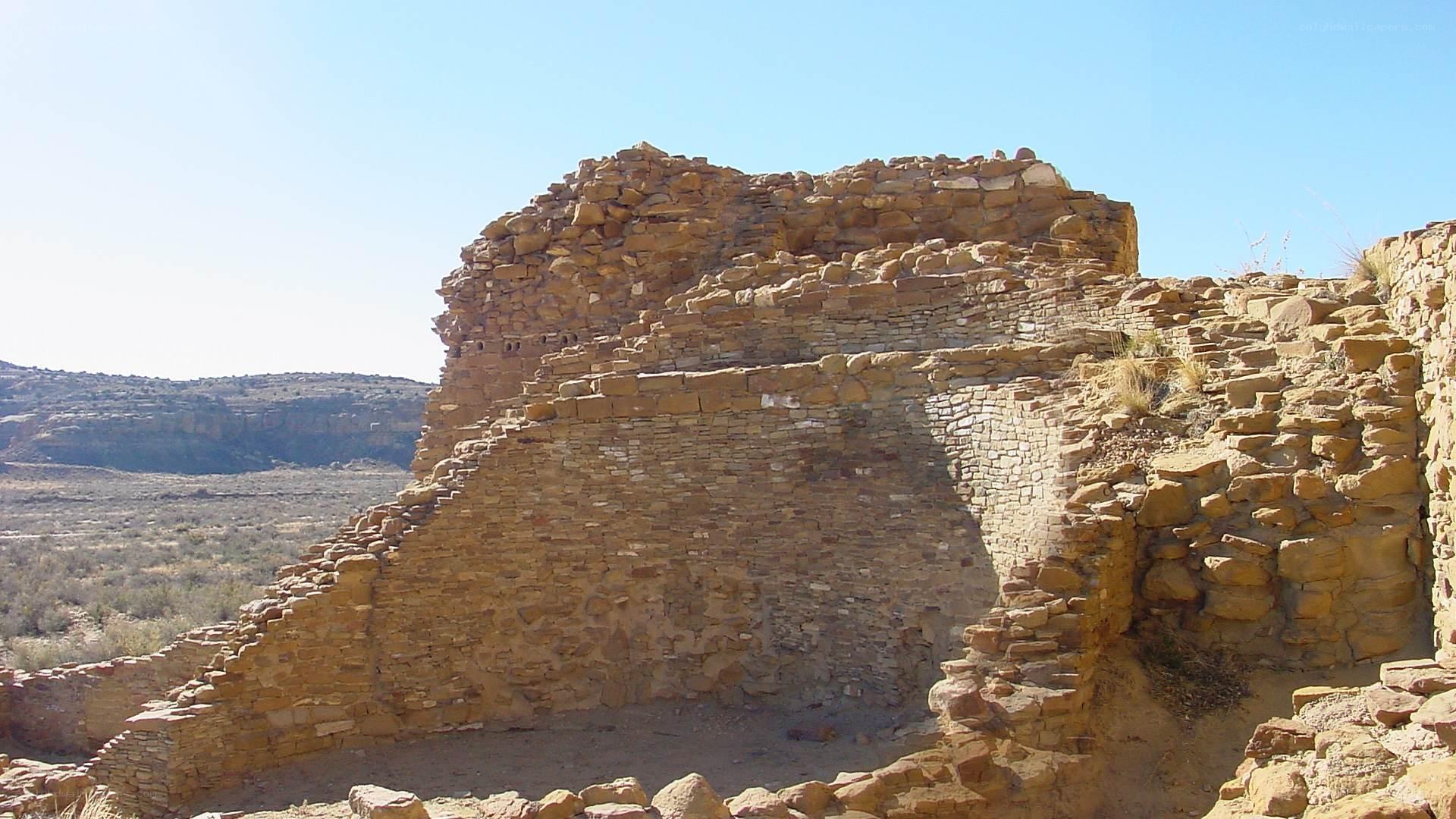 ancient stone ruins in desert