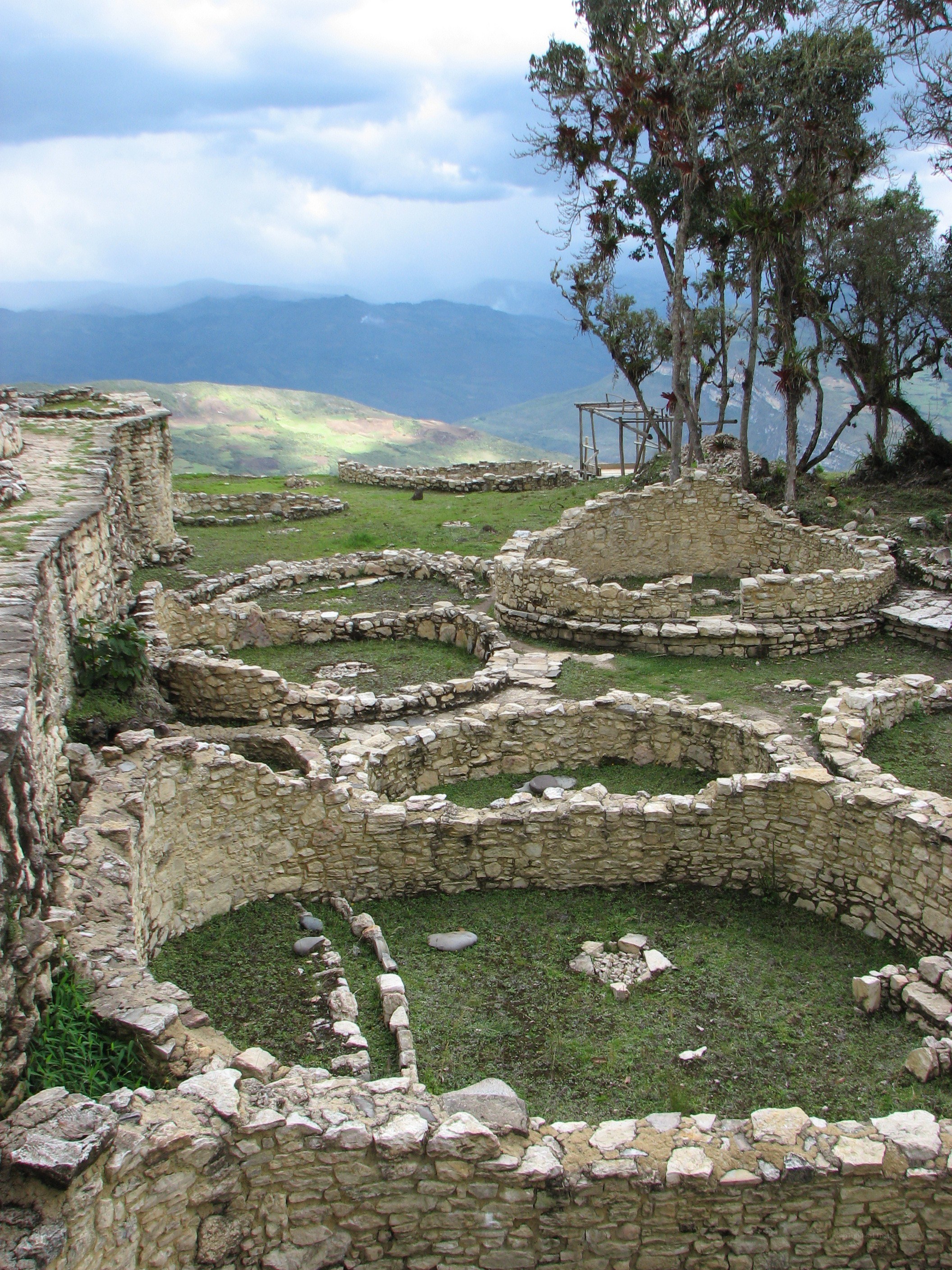 ancient stone ruins on a hill