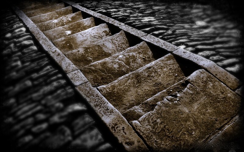 ancient stone staircase