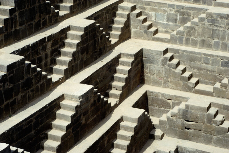 ancient stone stepwell structure