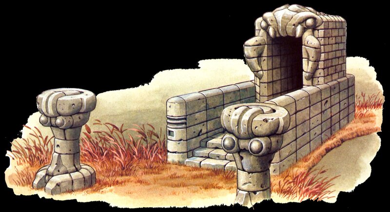 Ancient Stone Structure — Brown, Desolate