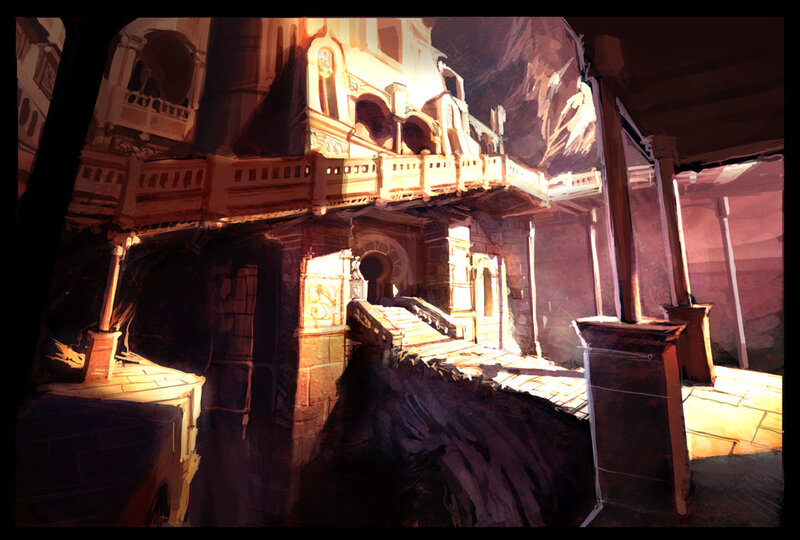 Ancient Stone Structure — Brown, Dramatic