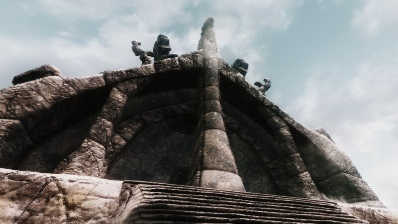Ancient Stone Structure — Gray, Dramatic, 3d Render, Sky