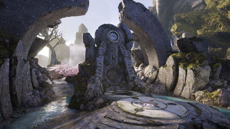 Ancient Stone Structure — Gray, Serene