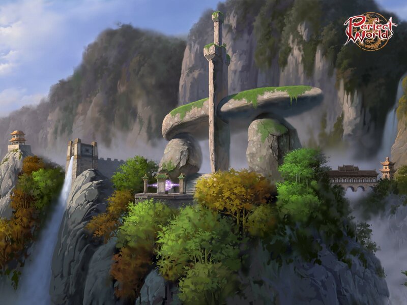 Ancient Stone Structure — Green, Serene, Afternoon