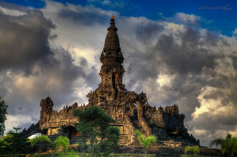 Ancient Stone Temple — Blue, Dramatic, Afternoon