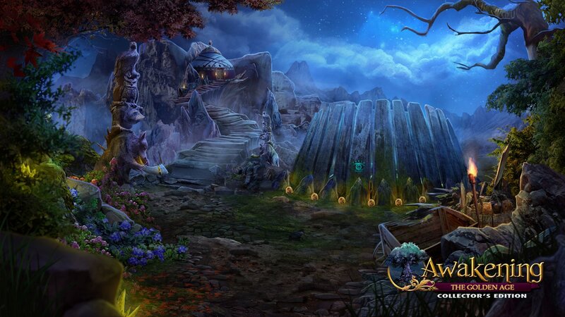 Ancient Stone Temple — Blue, Mysterious