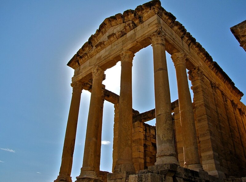 Ancient Stone Temple — Blue