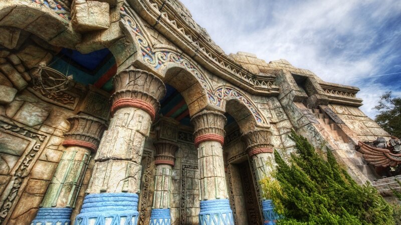 Ancient Stone Temple — Brown, Dramatic, Afternoon