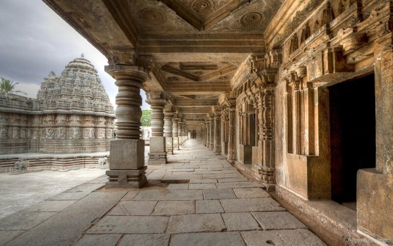 Ancient Stone Temple — Gray, Serene, Afternoon, Photograph