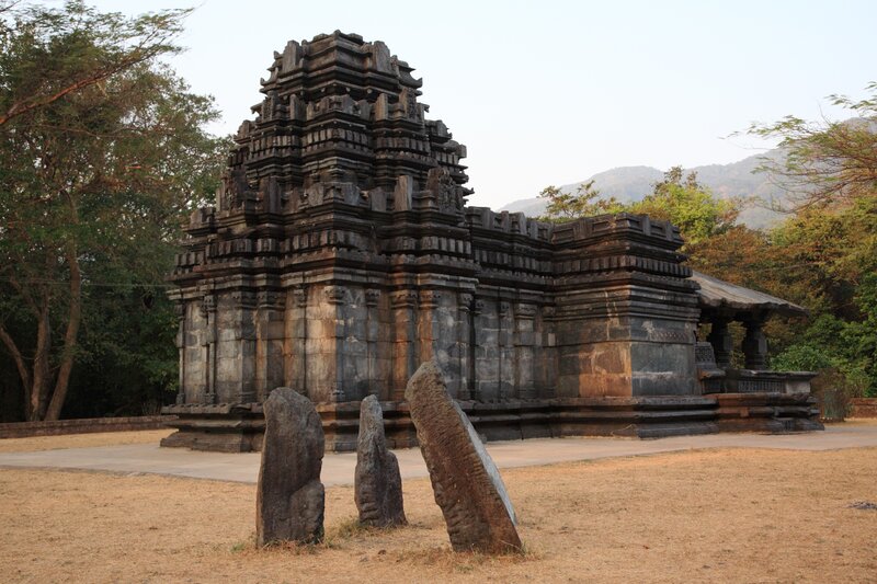 Ancient Stone Temple — Gray, Serene, Afternoon, Photograph, Trees