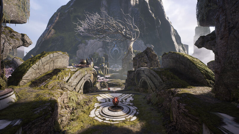 Ancient Stone Temple — Green, Serene, Afternoon, 3d Render