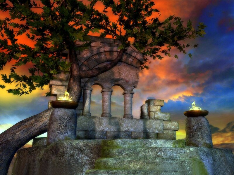 Ancient Stone Temple — Orange