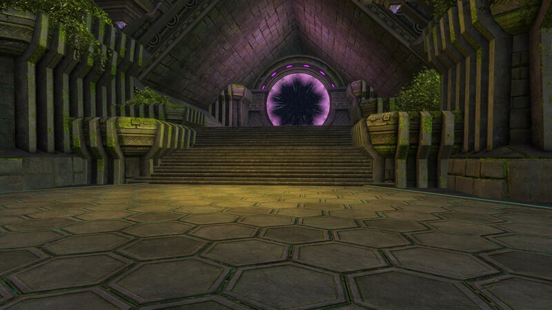 Ancient Stone Temple — Purple, Mysterious