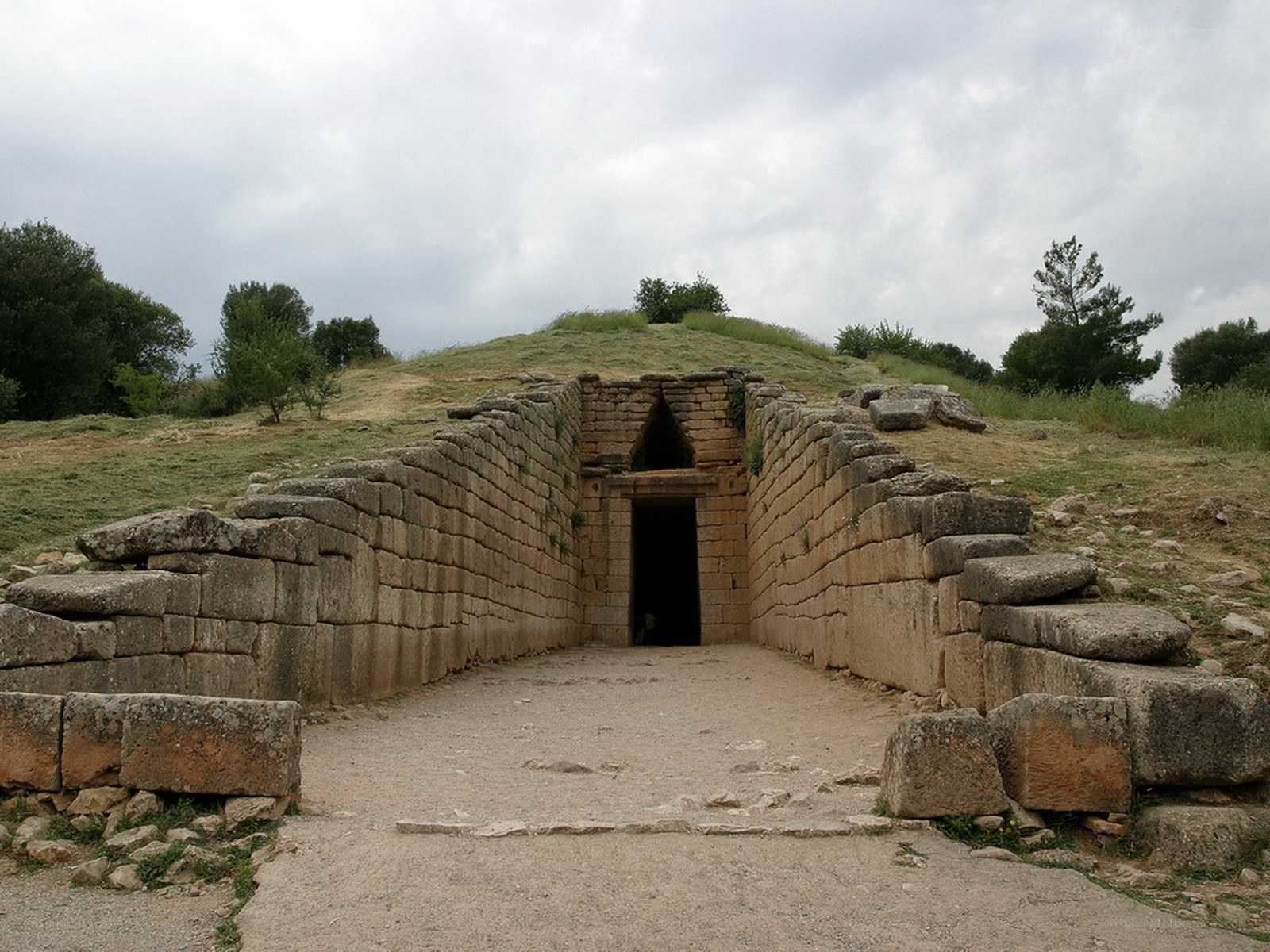 ancient stone tomb entrance